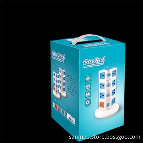 Intelligent Table, UK, Universal Stand Socket Adapter, Detachable Vertical Power. 1-4 Floors w/USB